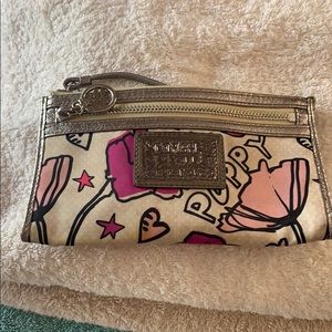 Coach poppy wristlet